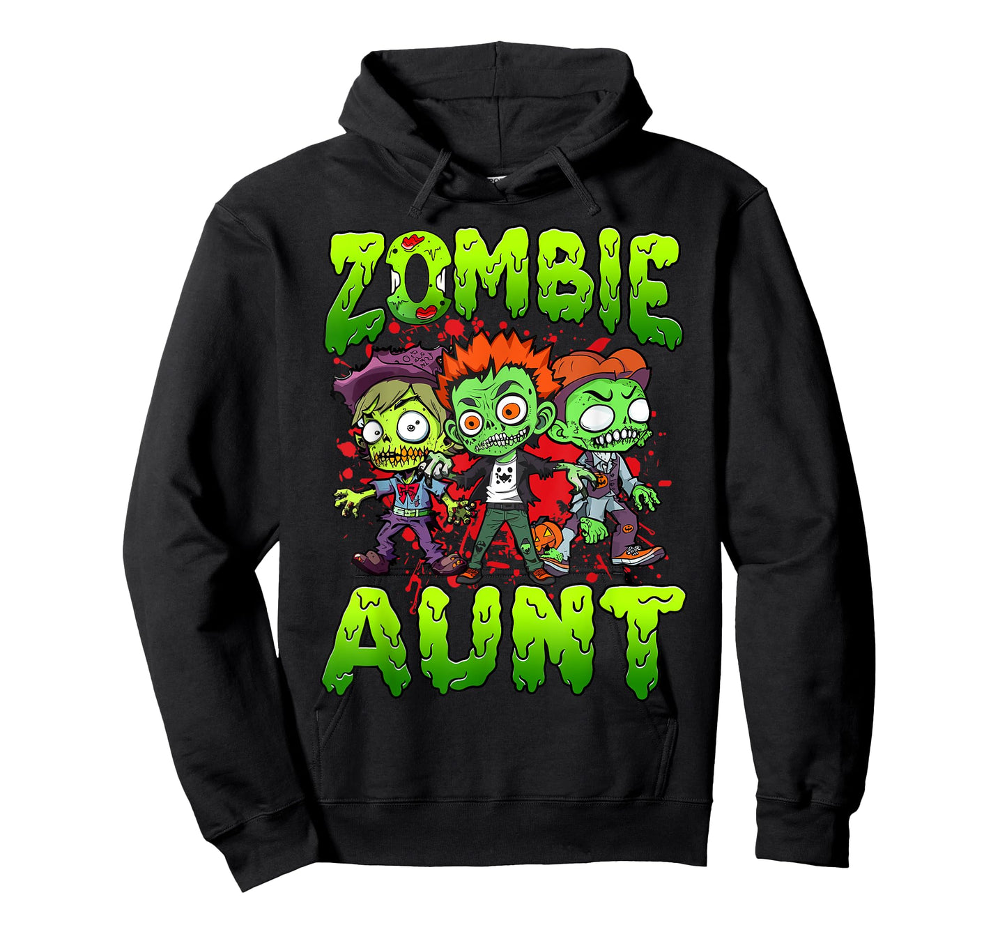Zombie Aunt Halloween Costume Family Matching T-Shirt