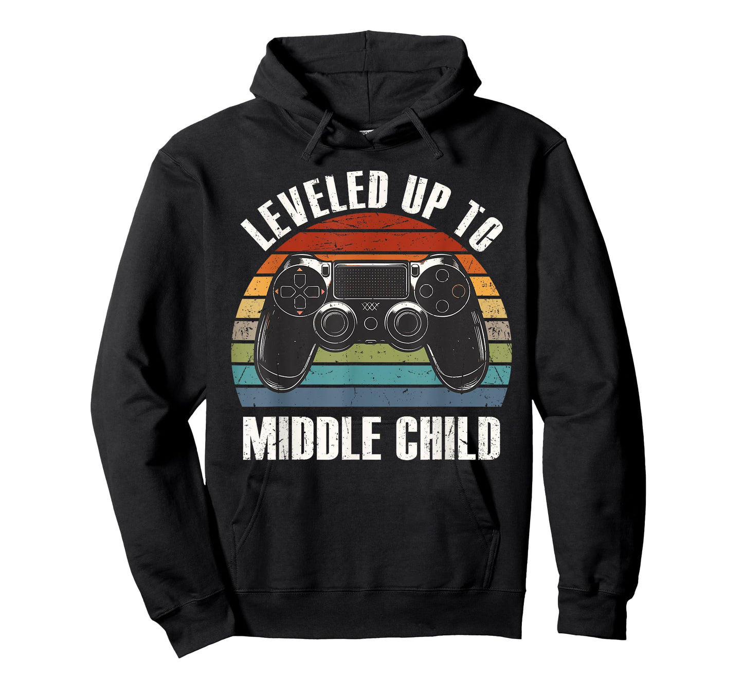 Leveled Up To Middle Child Promoted To Future Middle Child T-Shirt
