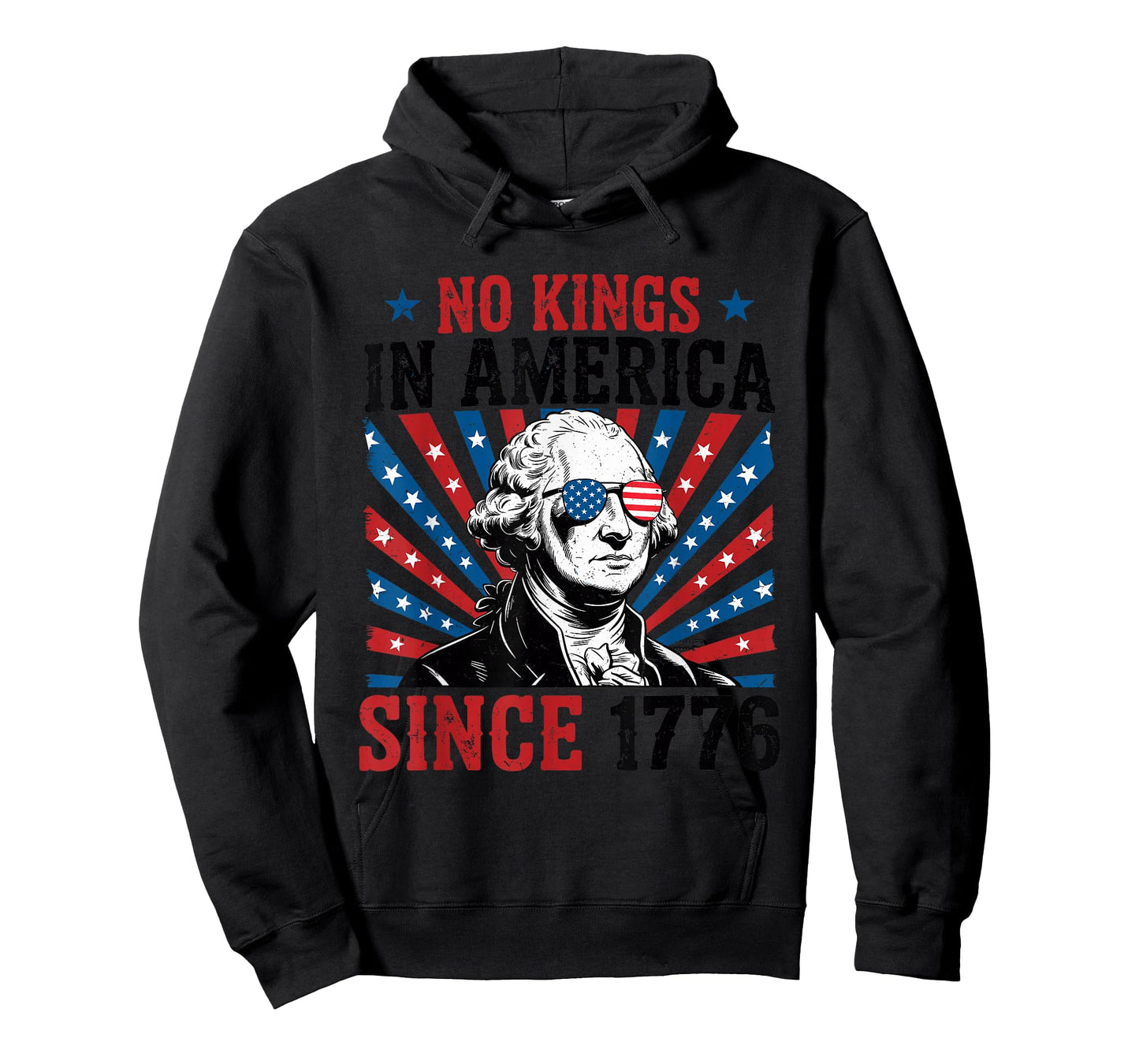 George Washington Protest Sign Democracy No Kings In America T-Shirt