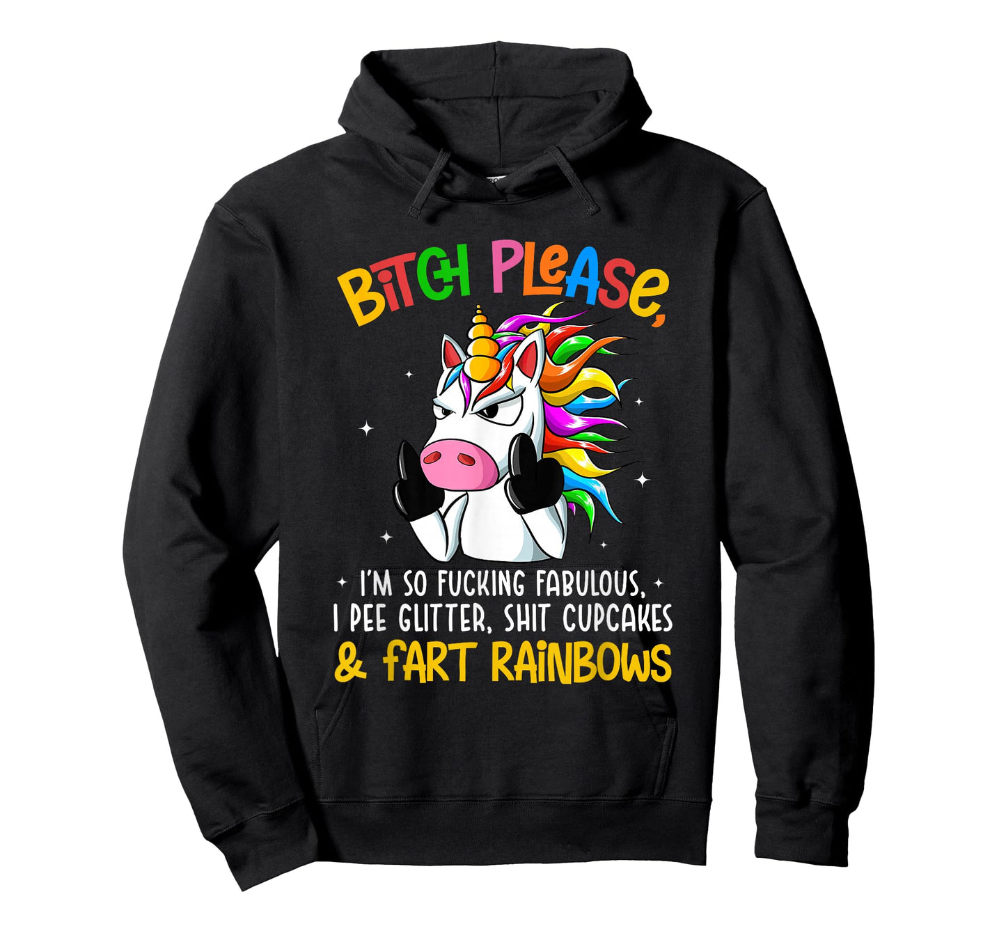 Bith Please Im So Fuking Fabulous I Pee Glitter Fun Unicorn T-Shirt