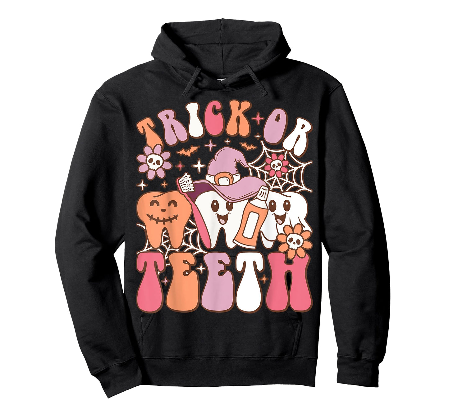 Trick Or Teeth Funny Dental Spooky Halloween Costume Dentist T-Shirt
