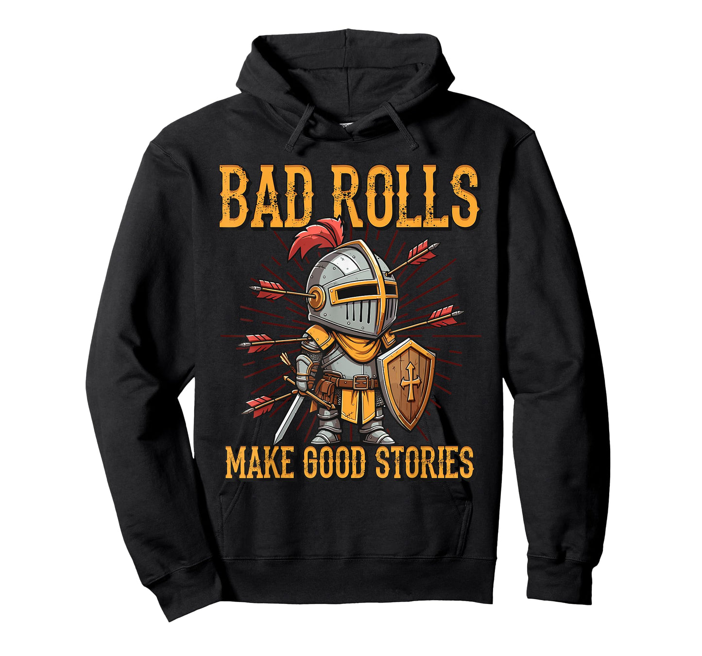 Bad Rolls Makes Good Stories Knight Humor T-Shirt