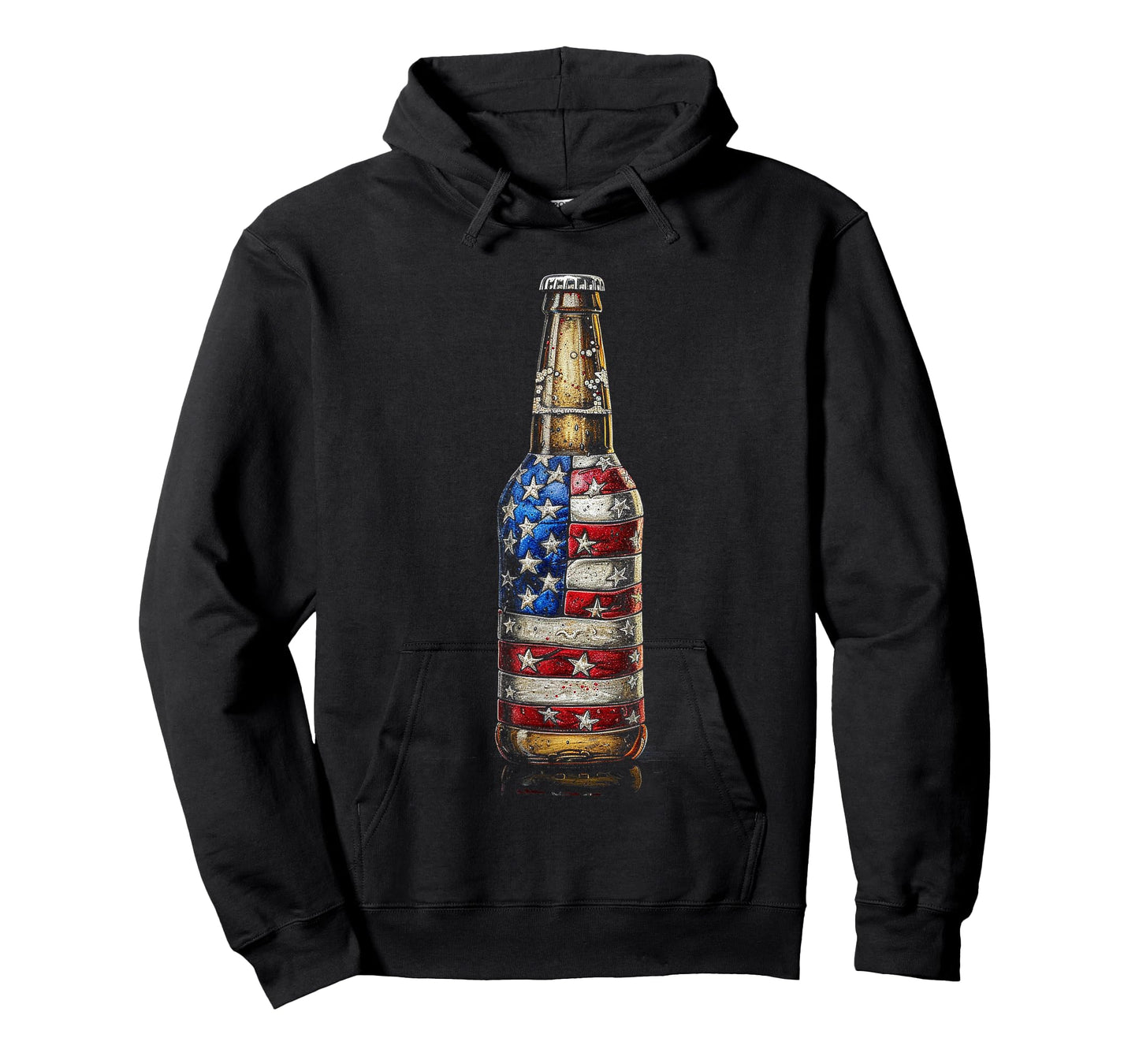 American Flag Beer Bottle T-Shirt