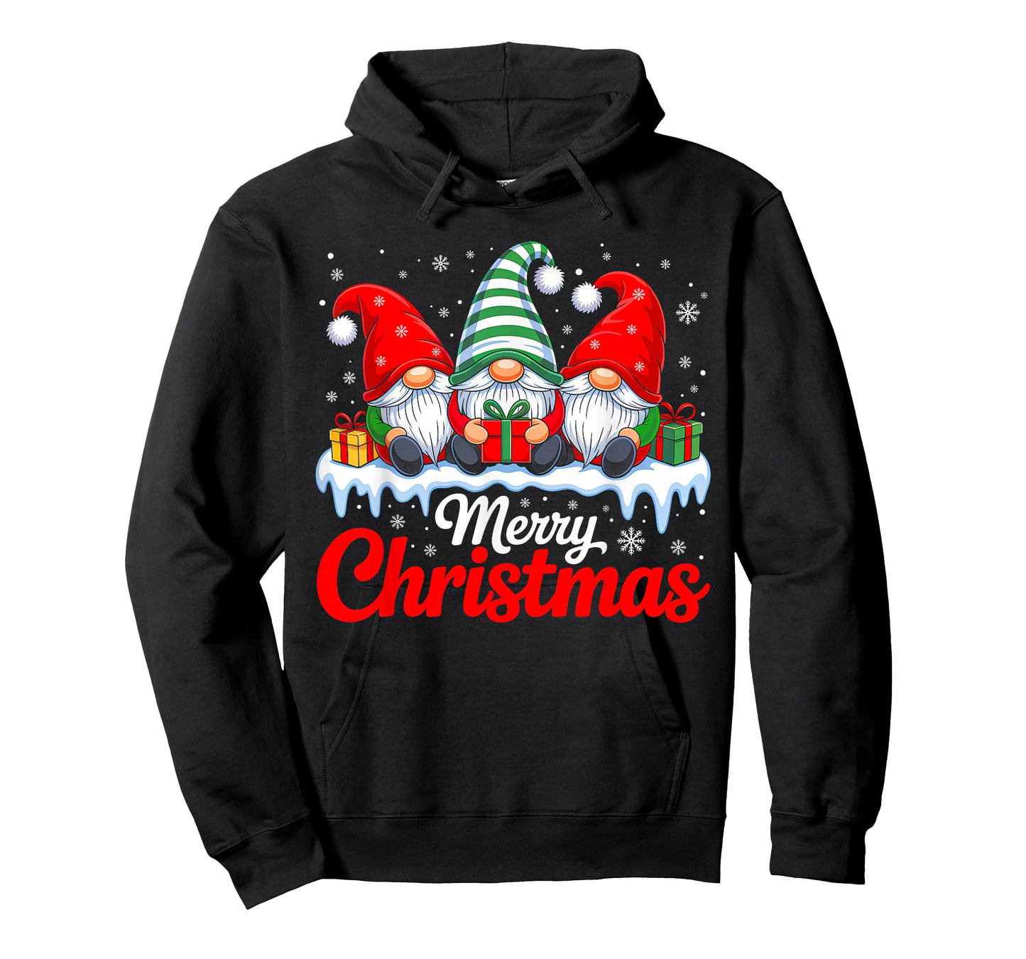 Merry Christmas Gnomes Red Santa Hat Xmas Family Men Women T-Shirt