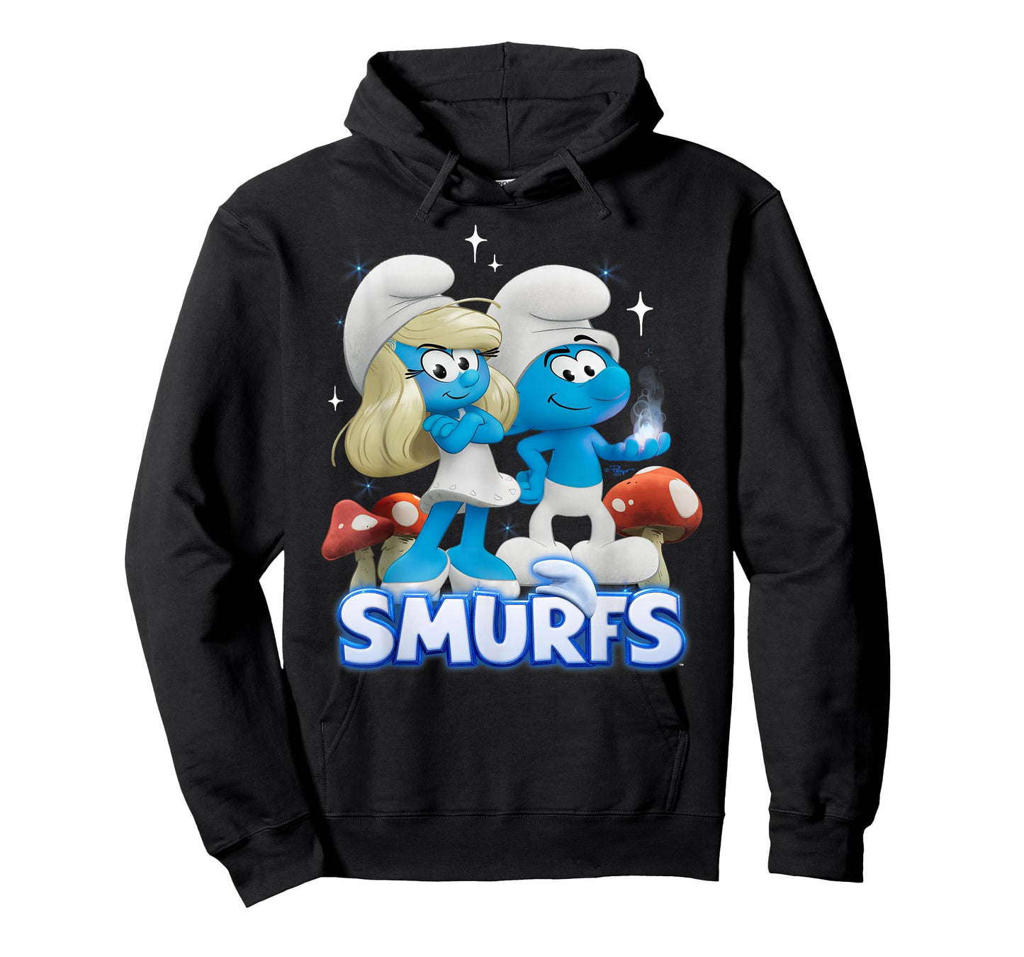 Smurfs Movie Smurfette and No Name Portrait Cartoon T-Shirt