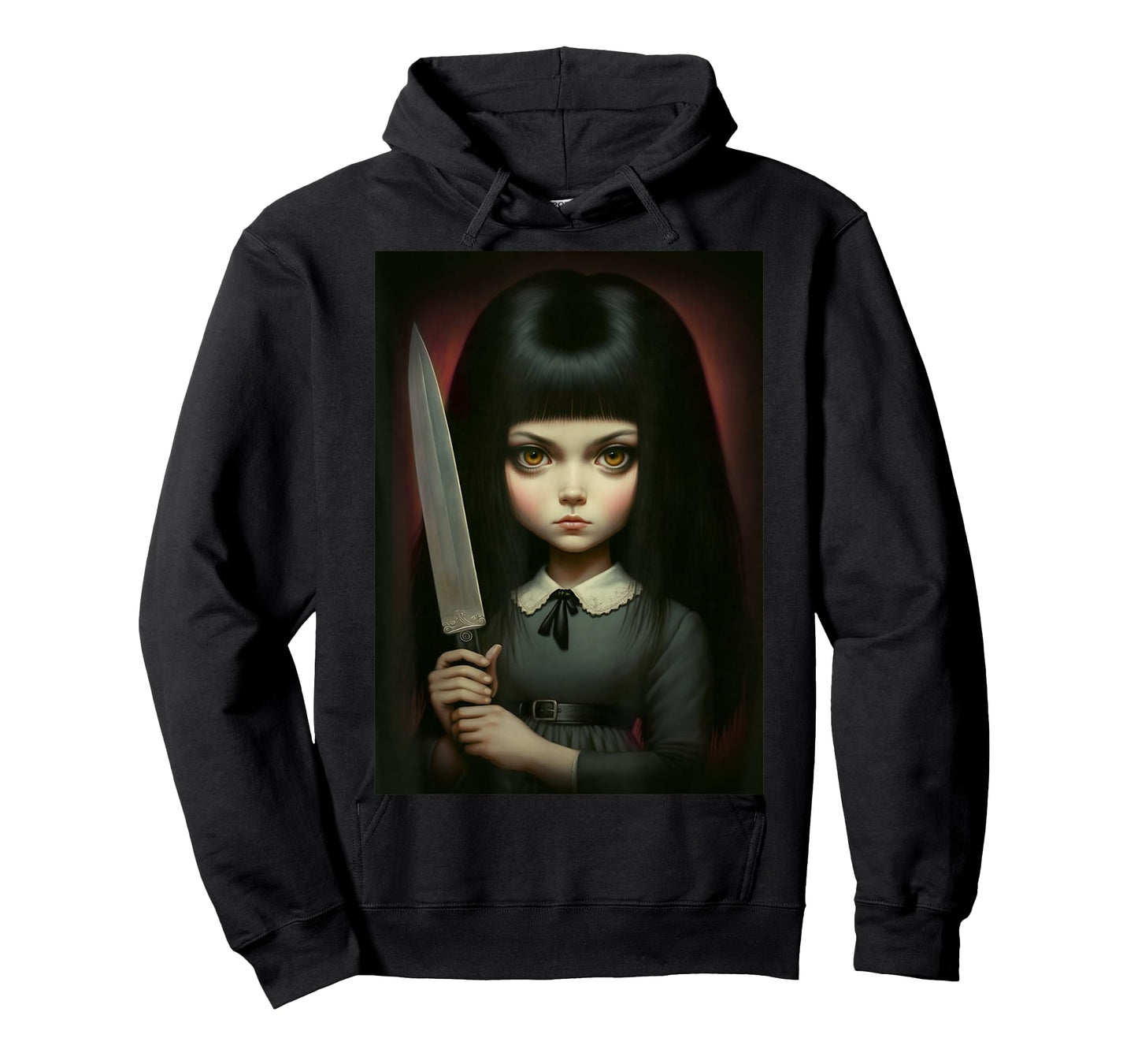 Last Gasp Graphics Sinister Girl Holding Knife T-Shirt