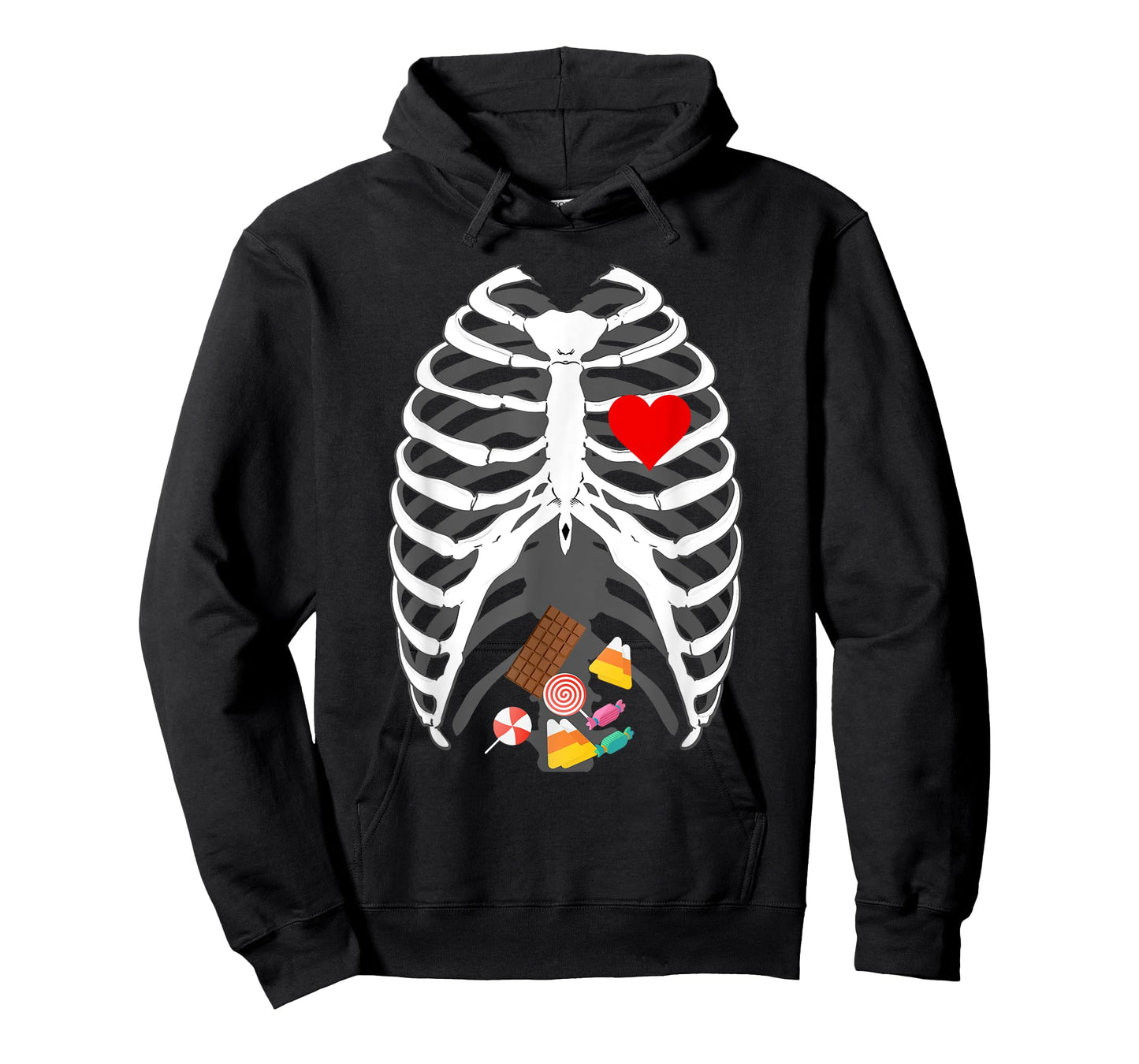 Halloween skeleton X-Ray Candy Belly funny Halloween costume T-Shirt