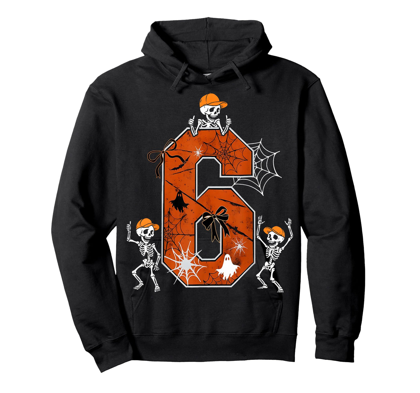 HUGvyn Six Seven Meme 6 7 Halloween Costume Dancing Skeleton T-Shirt