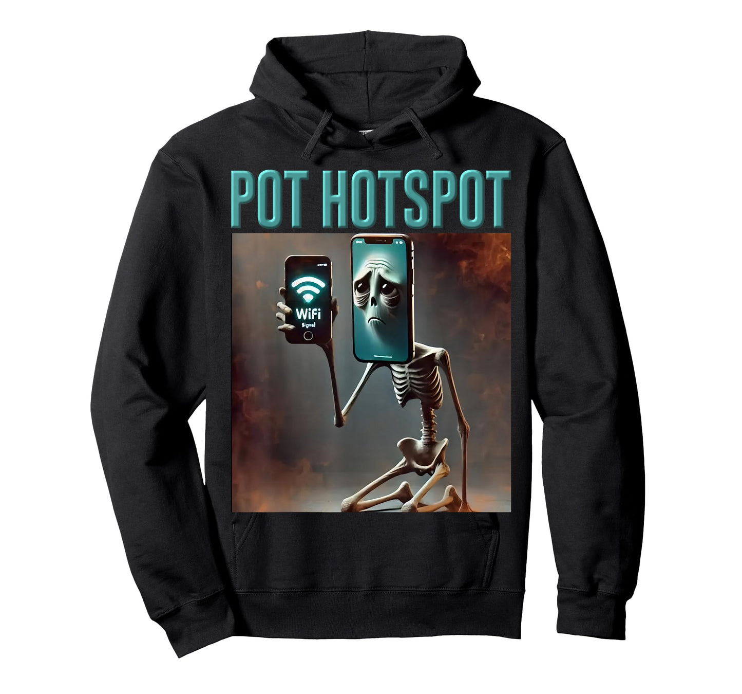 Kids Trending Meme Brainrot Italian Pot Hotspot Skeleton T-Shirt