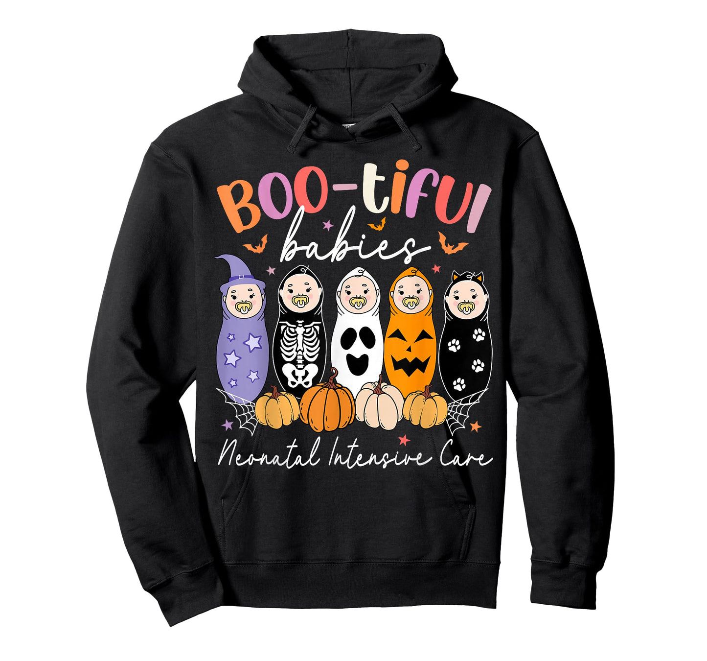 Bootiful Babies Neonatal Intensive Care NICU Nurse Halloween T-Shirt