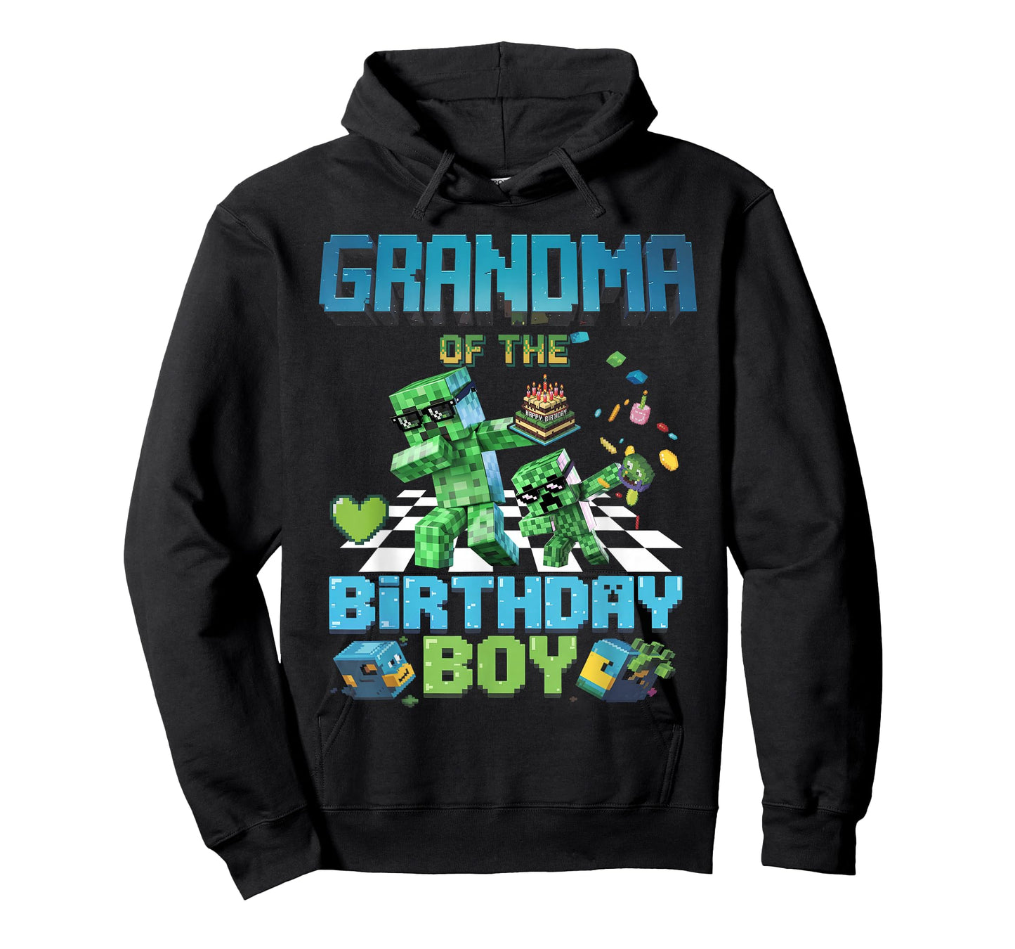 Grandma of the Birthday Boy Funny Brick Games Shirt Mens Boy T-Shirt