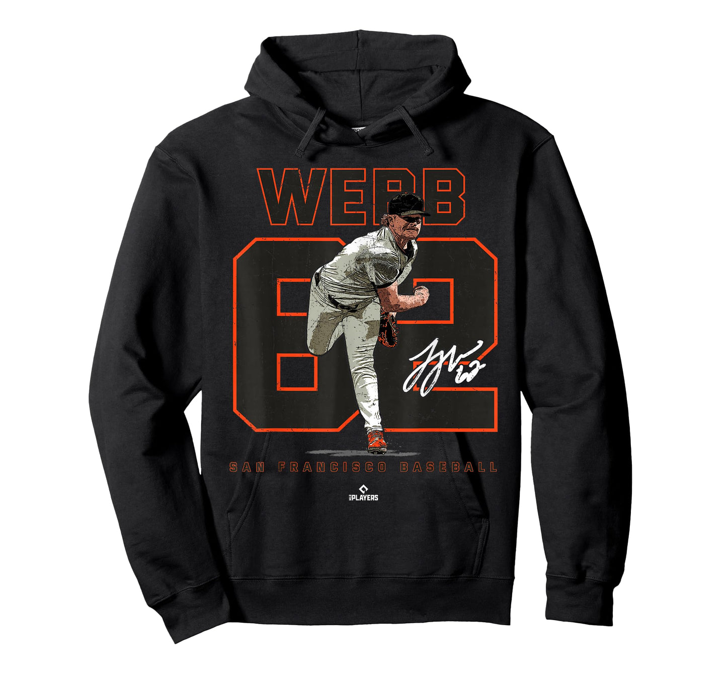 Number and Portrait Logan Webb San Francisco MLBPA T-Shirt