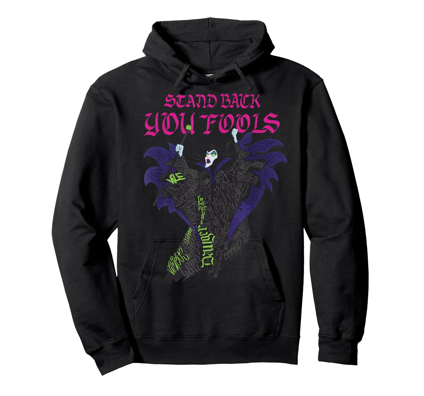 Disney Villains Maleficent Stand Back You Fools Text Fill T-Shirt