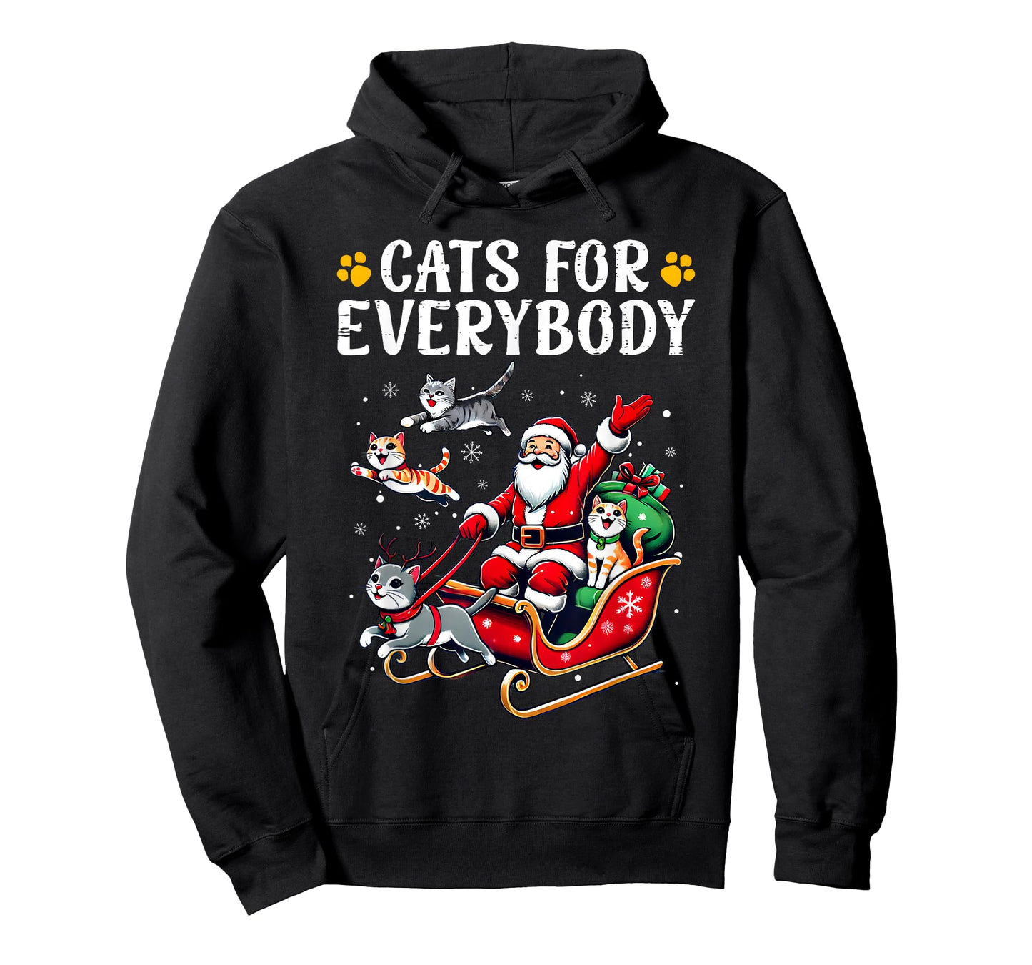 Cats for Everybody Christmas Cat Funny Xmas Men Women Santa T-Shirt