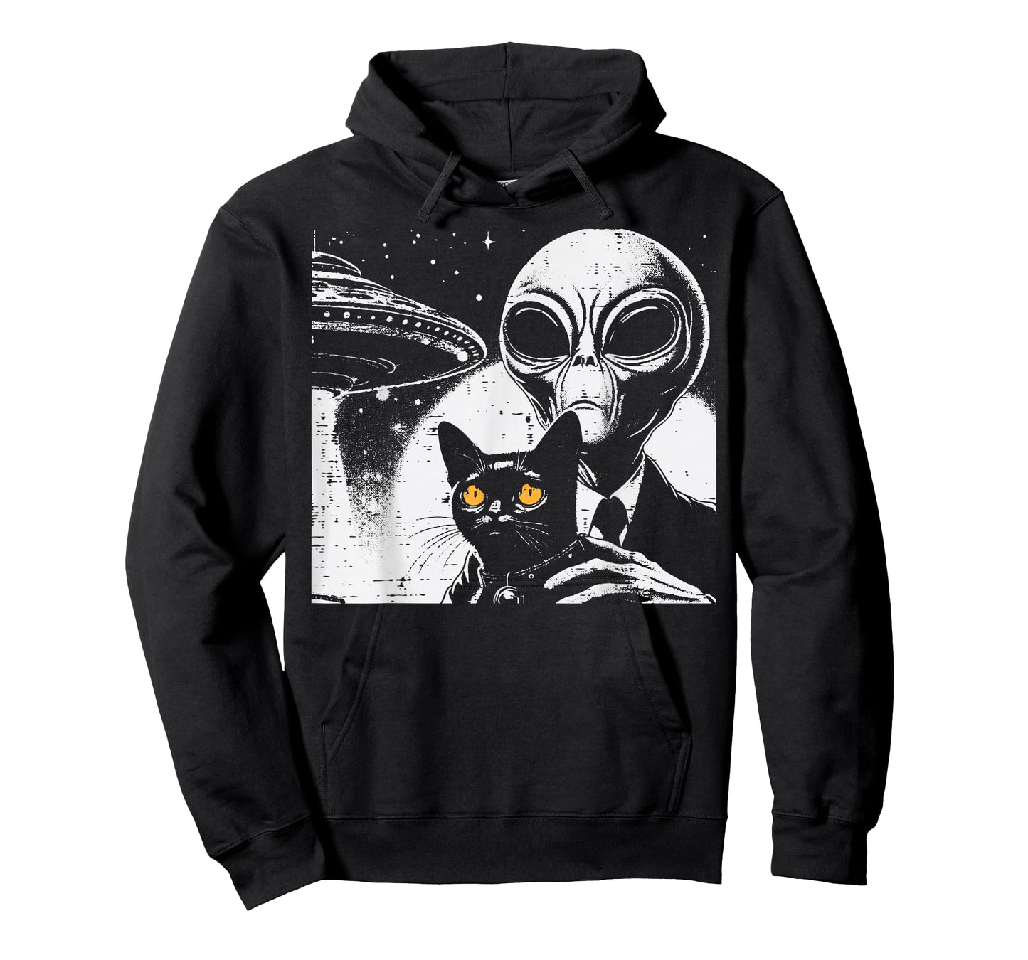 Alien With Cat Funny Ufo Space Pet Women Girls Kids Men T-Shirt