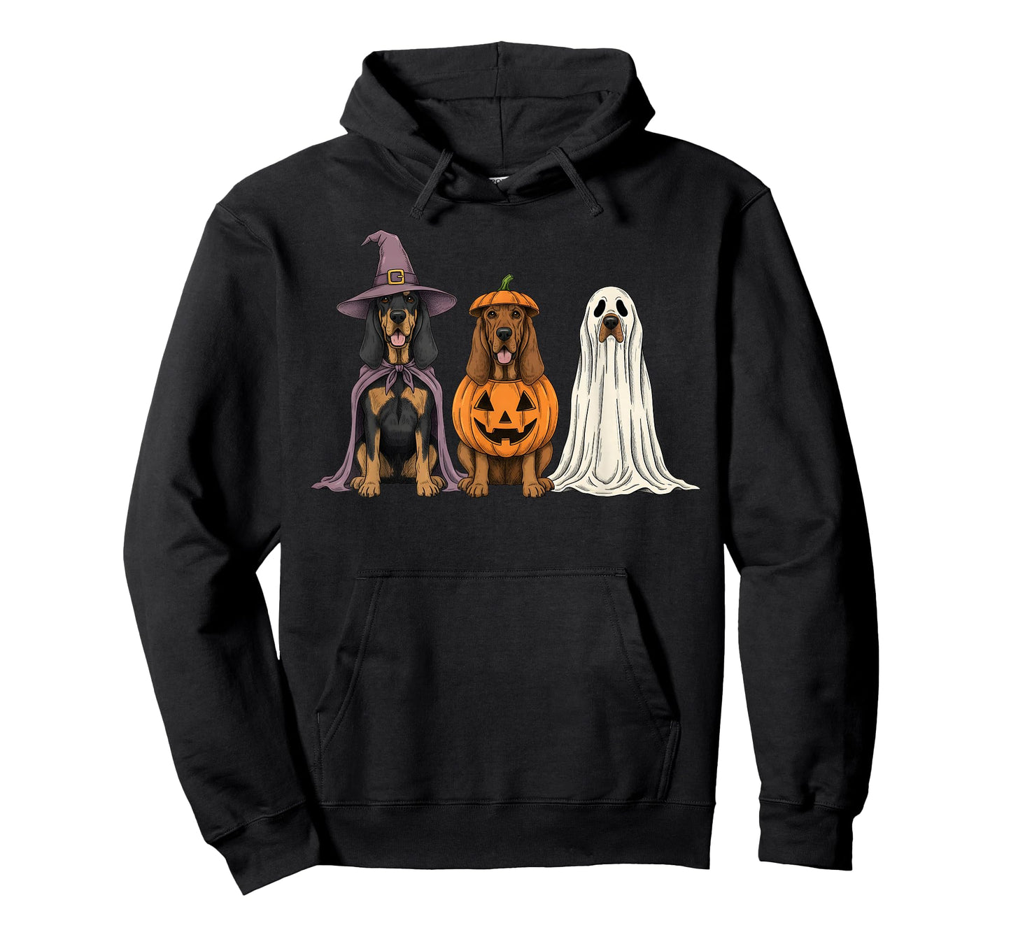Spooky Ghost Bloodhound Pumpkin Halloween Dog Lover T-Shirt