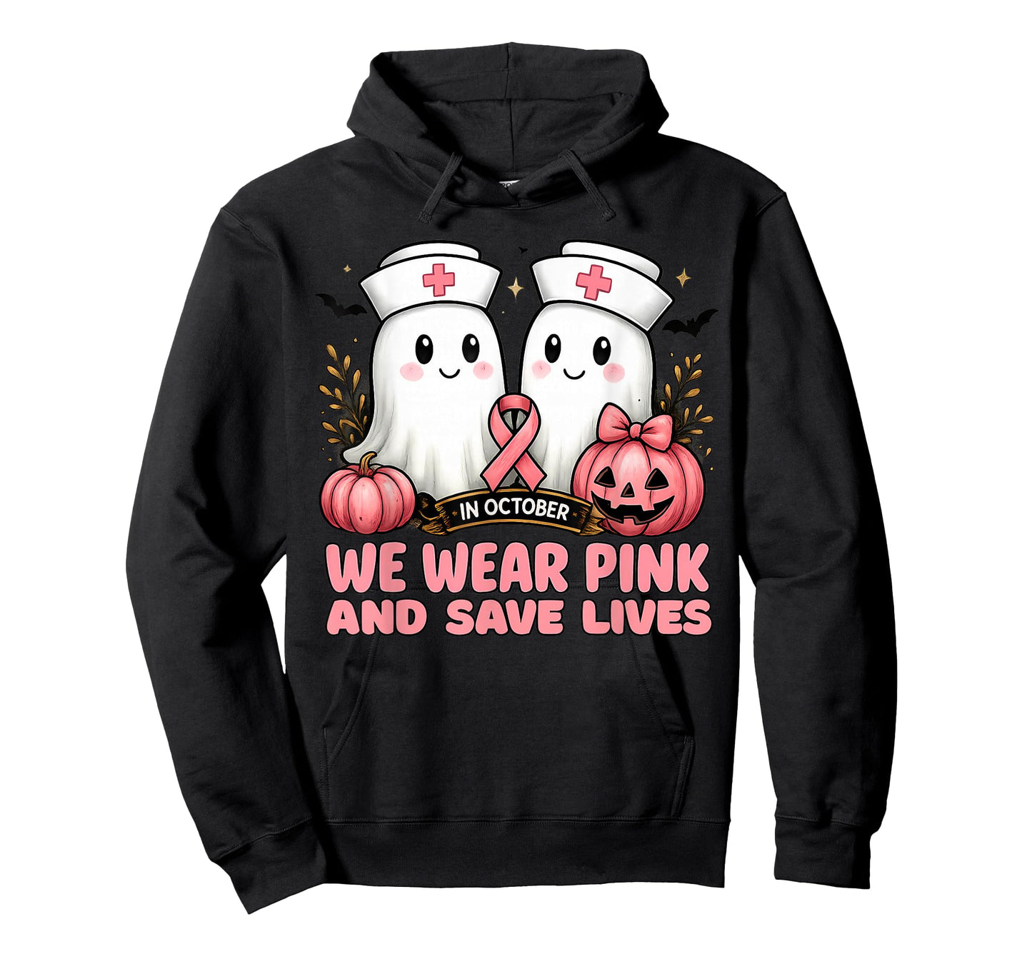 We Wear Pink and Save Lives ER Nurse Breast Cancer Awareness T-Shirt