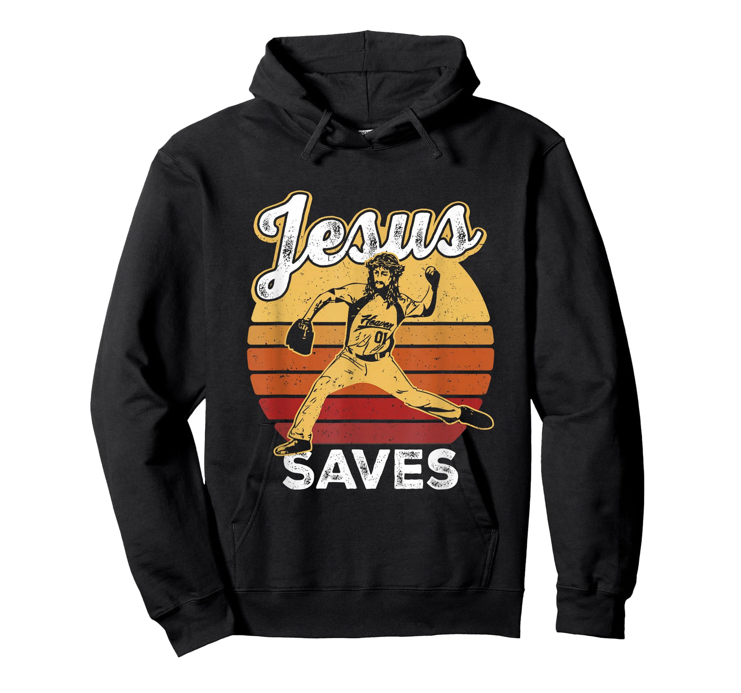 Retro Jesus a Saves Baseball Pitcher Fan Christian T-Shirt