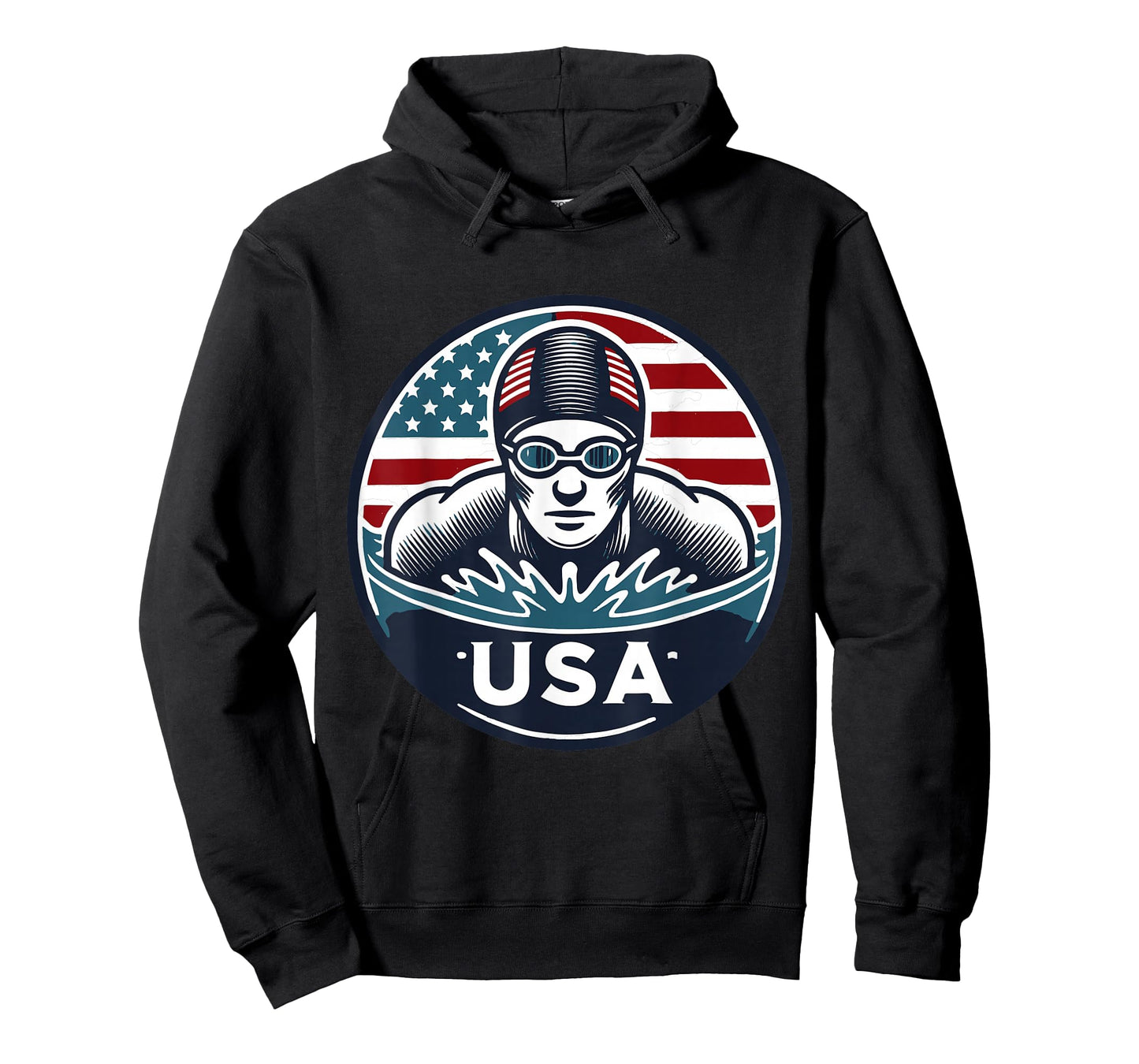 Team USA Olympic Swimmer Graphic Design T-Shirt