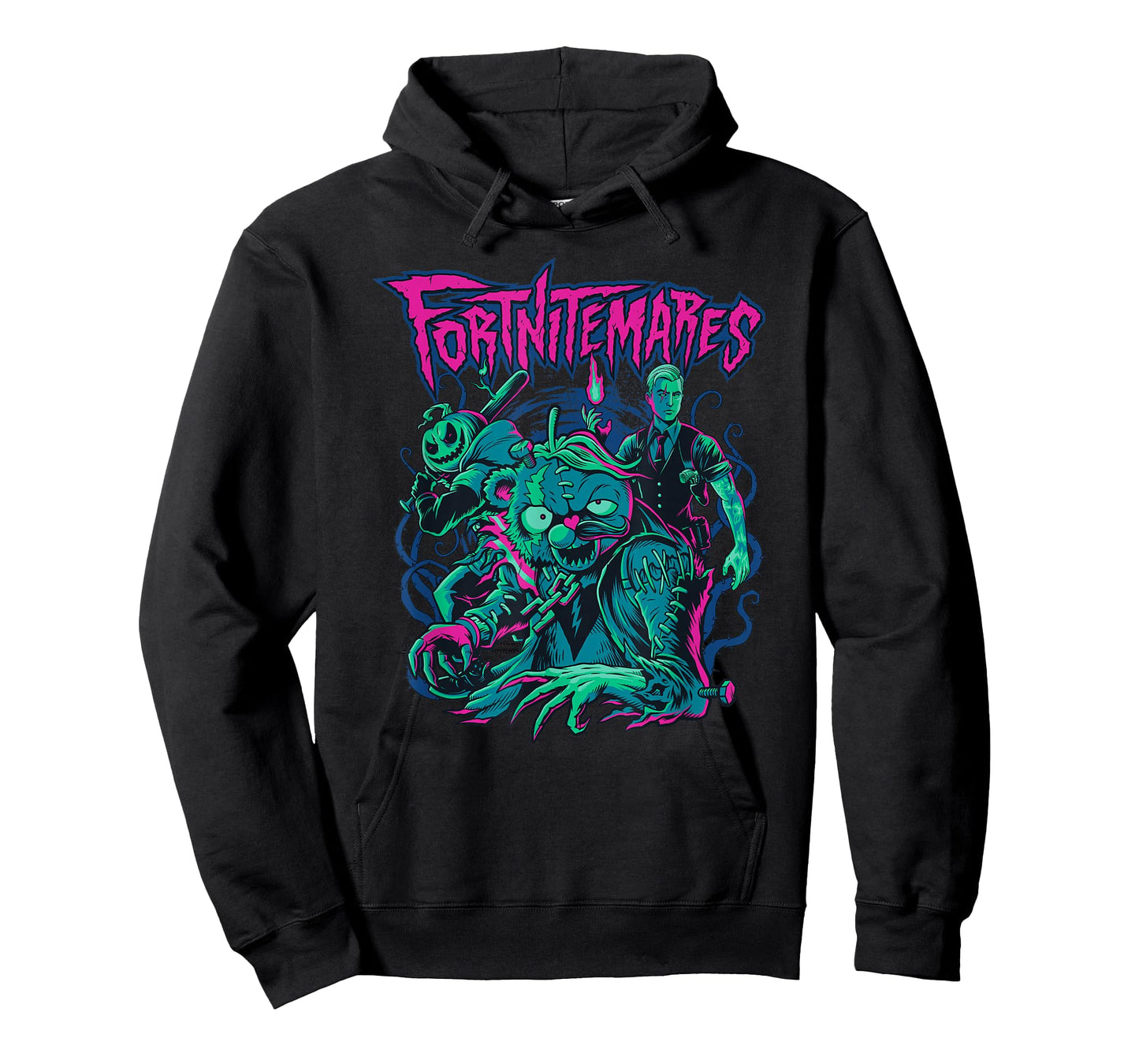 Fortnite Halloween Fortnitemares Retro Horror Group Shot T-Shirt