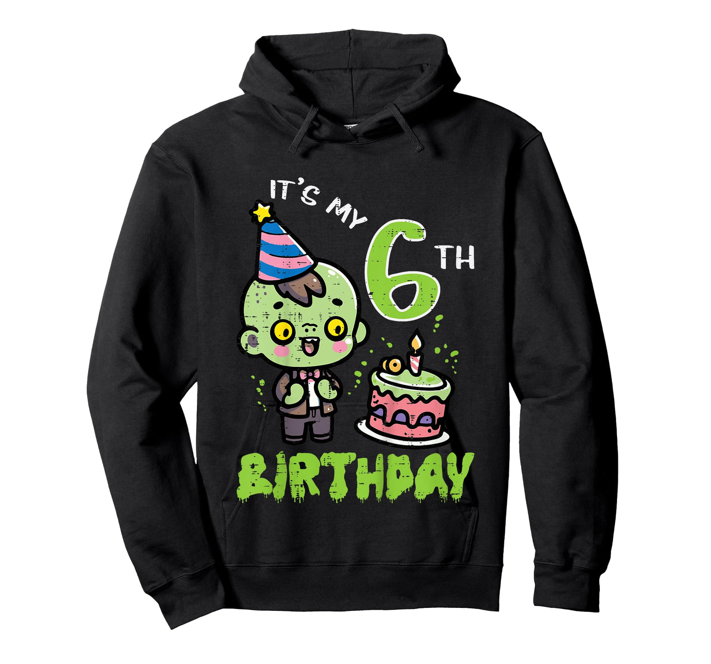 Its My 6th Birthday Zombie 6 Six Year Old Bday Boys Girls T-Shirt