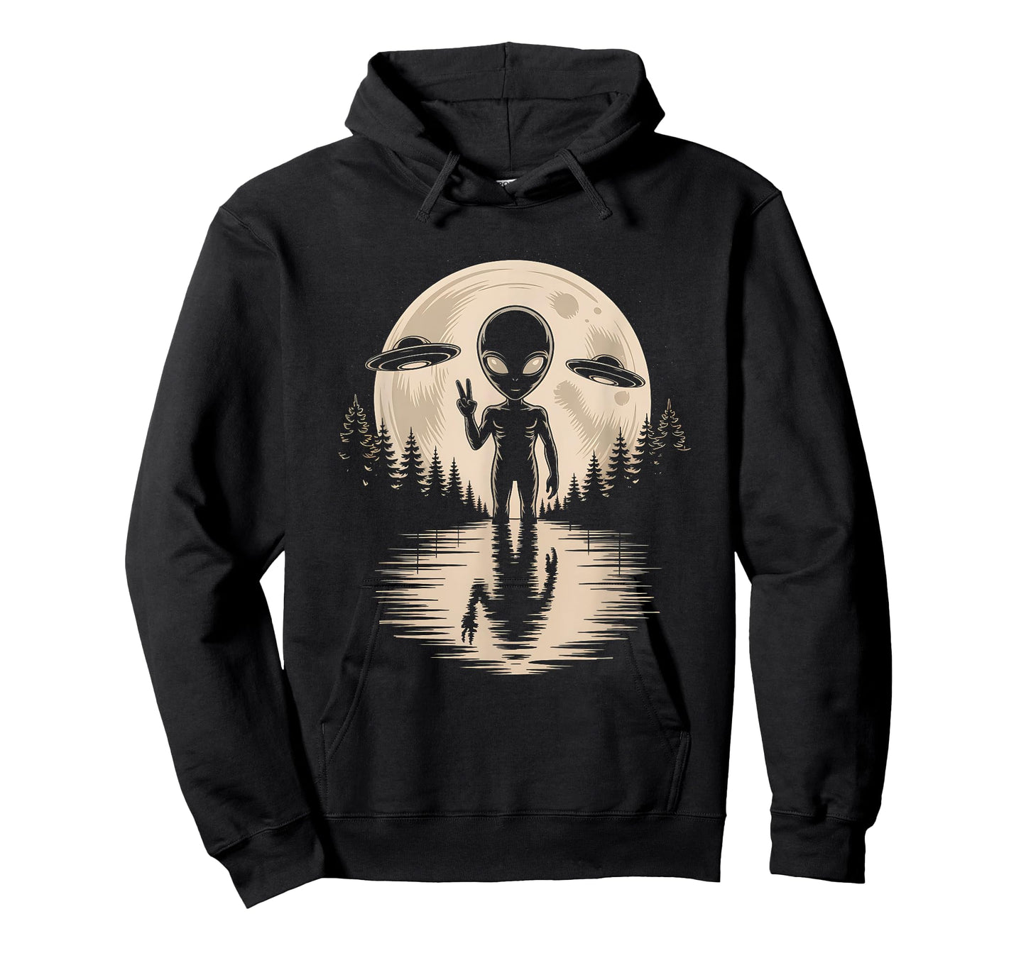 Alien Moon Space UFO Extraterrestrial Vintage T-Shirt