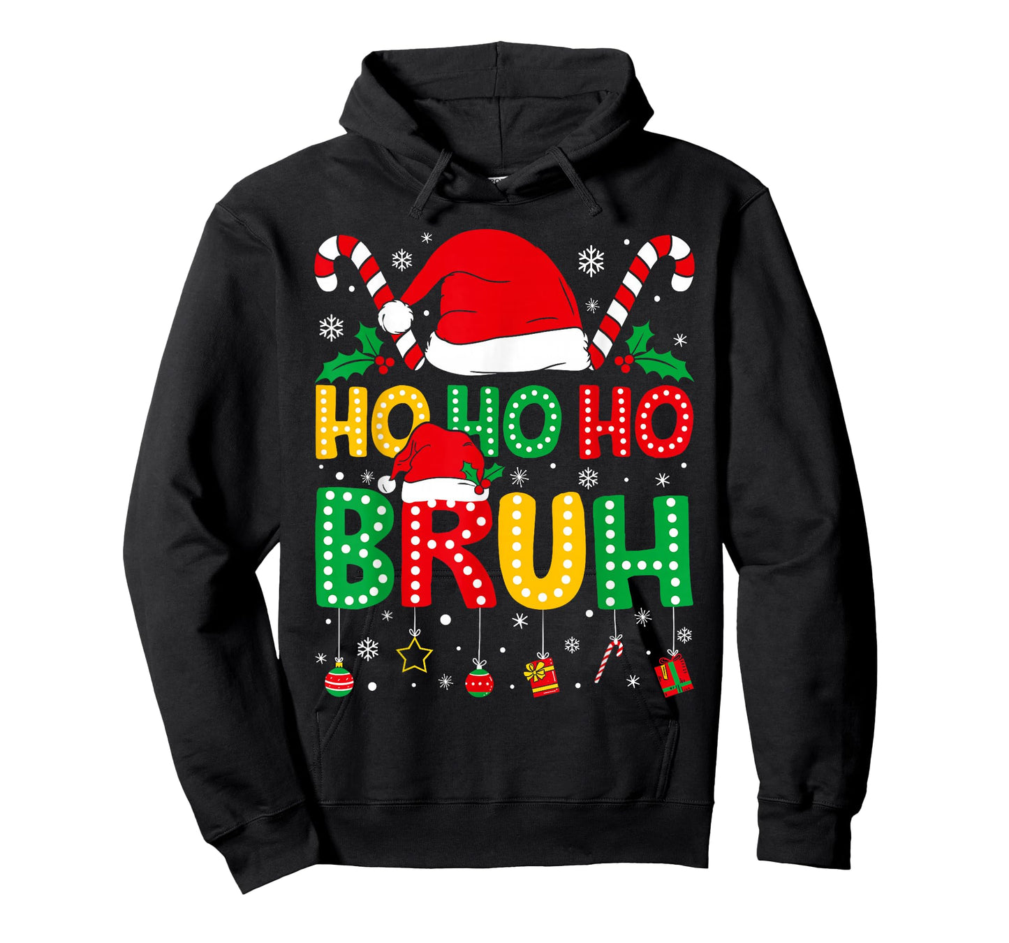 Ho Ho Ho Bruh Funny Christmas Teens Boys Kids Xmas Pajamas T-Shirt