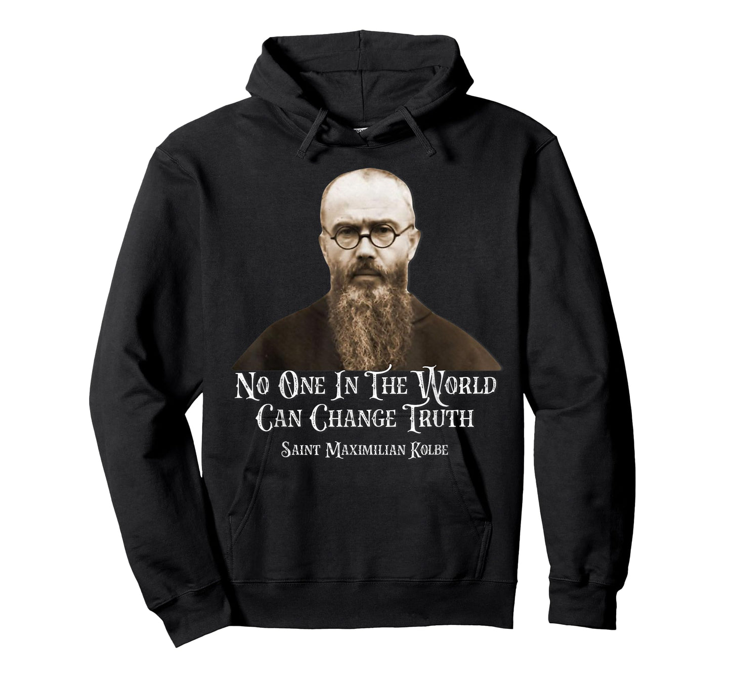 Catholic St. Maximilian Kolbe Quote T-Shirt, Small, Black