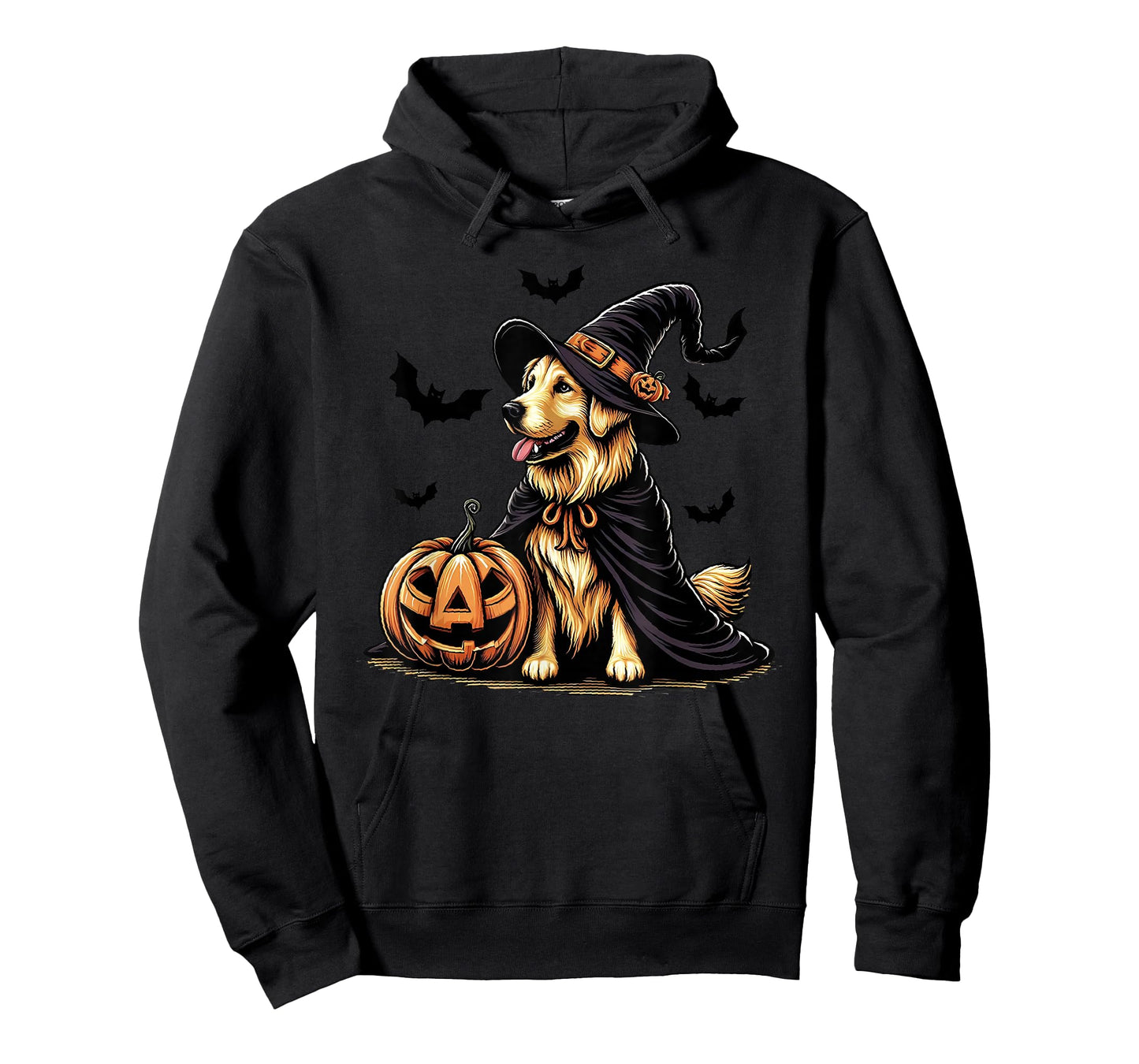 Funny Golden Retriever Dogs Ghost Boo Witch Spooky Halloween T-Shirt