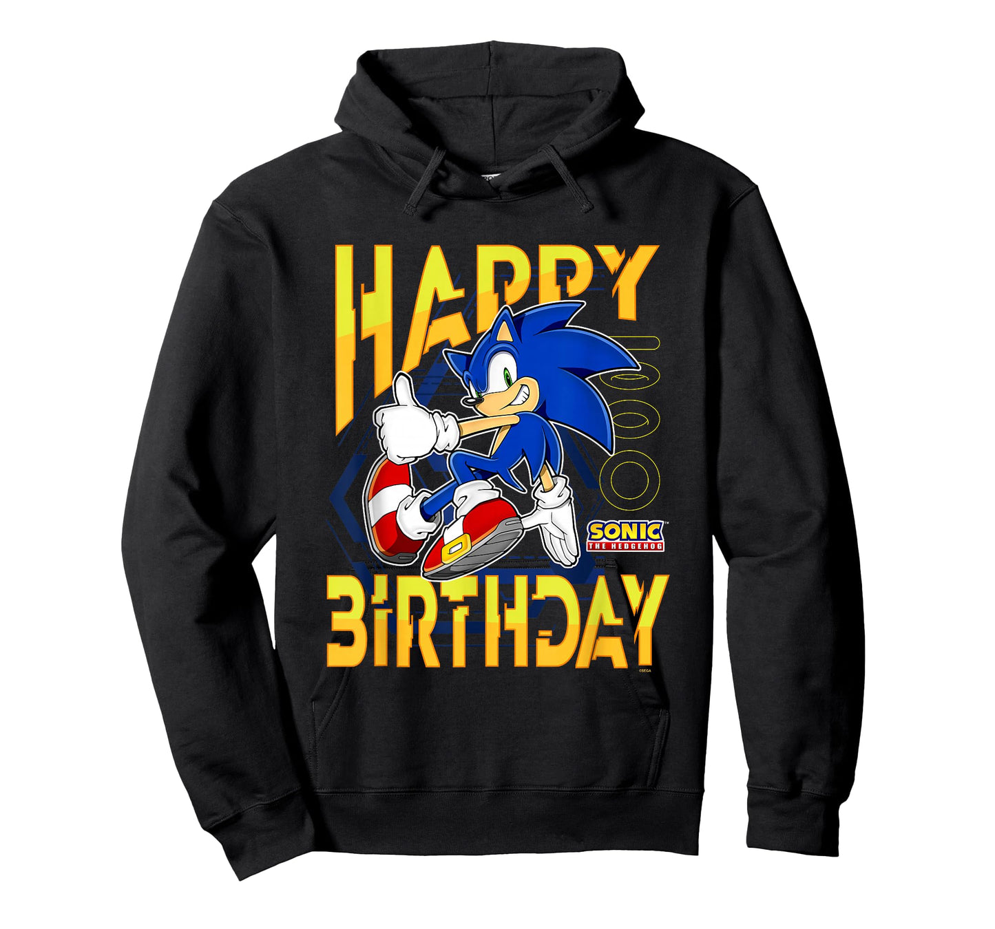 Sonic The Hedgehog Birthday Happy Birthday Thumbs Up Logo T-Shirt