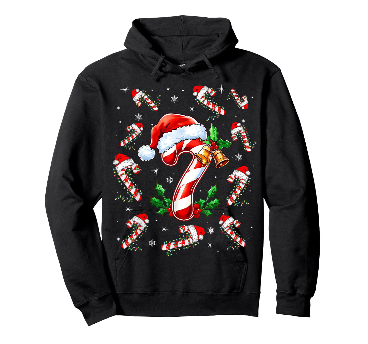 Christmas Fun Six Seven 6 7 Meme Slang Couples Candy Cane T-Shirt