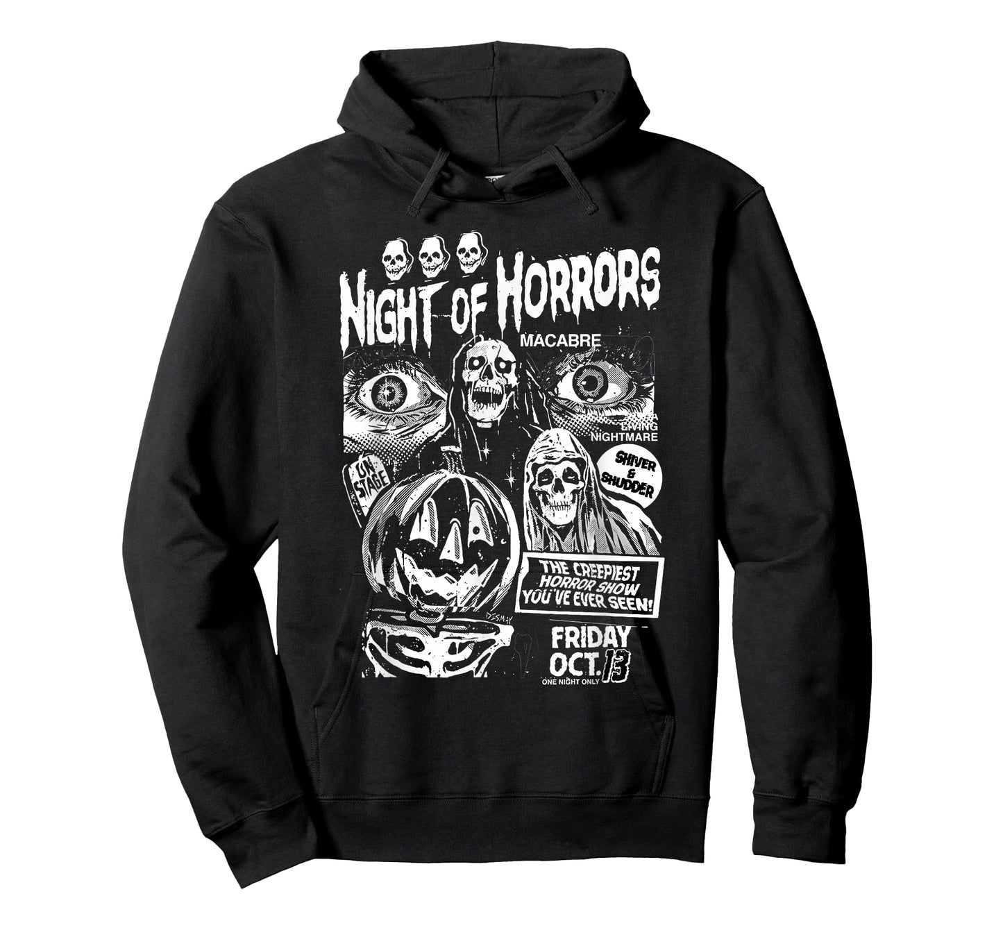 Vintage Punk Scary Night Of Horrors Ghosts Spooky Halloween T-Shirt