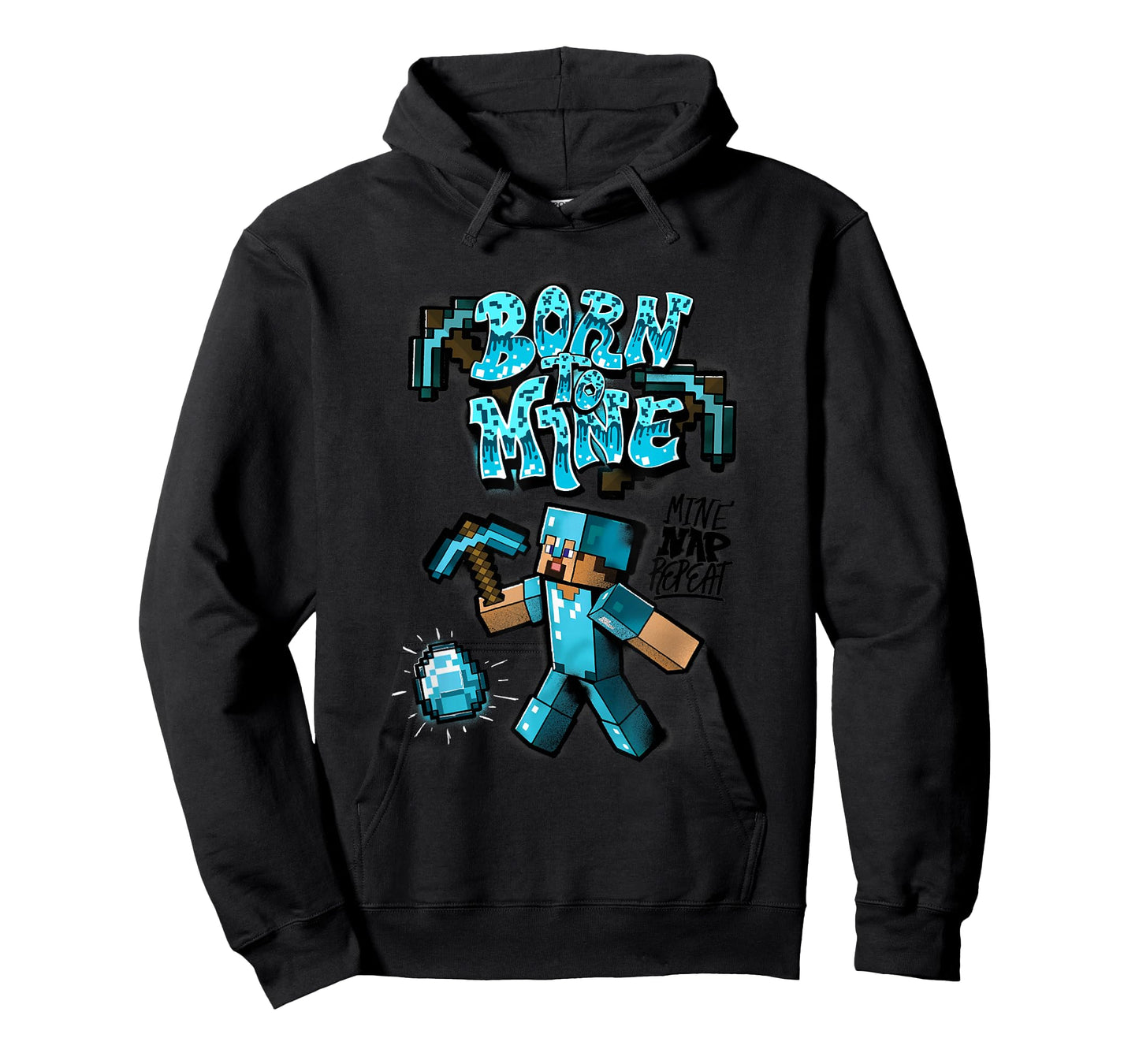 Minecraft Steve Diamond Armor Born To Mine T-Shirt