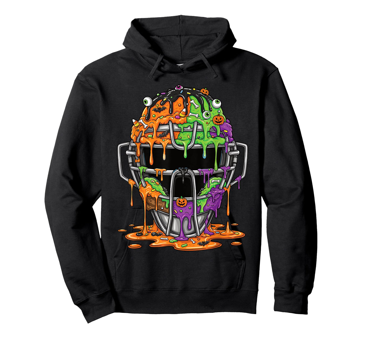 Baseball Catcher Mask Ice Cream Dripping Halloween Baseball T-Shirt