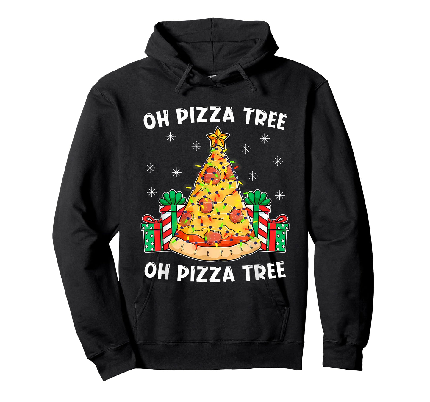 Oh Pizza Tree Xmas Food Present Christmas Pizza Tree T-Shirt