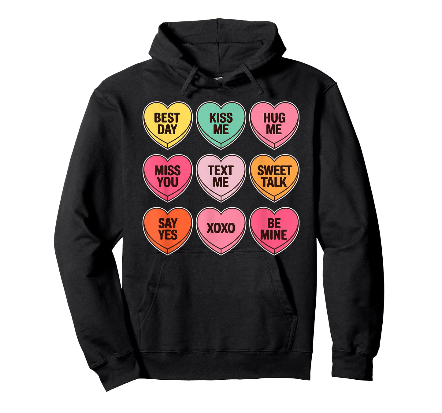 Candy Heart Messages Pastel Conversation Hearts Valentine T-Shirt