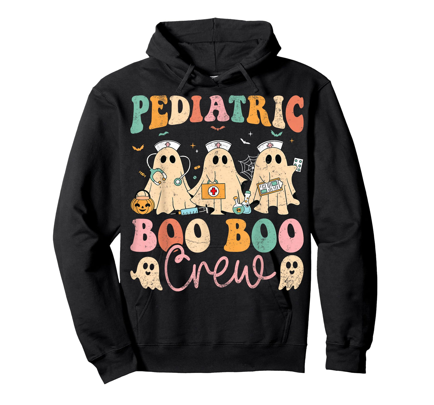 Pediatric Nurse Boo Crew Spooky Ghost Halloween PEDS T-Shirt