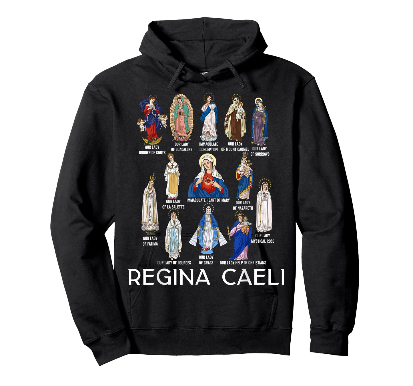 Our Lady The Blessed Mother Latin Marian Titles Catholic T-Shirt
