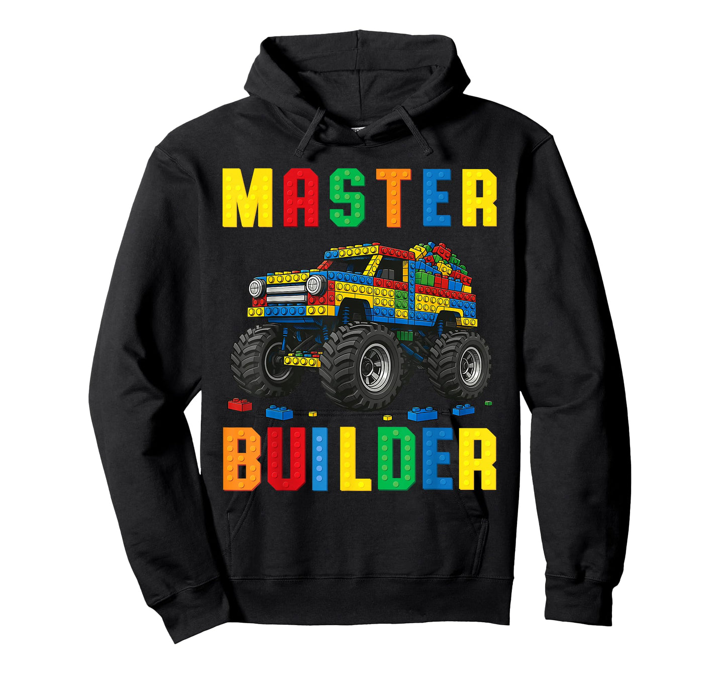 Funny Family Master Builder Building Bricks Blocks Kids Boys T-Shirt