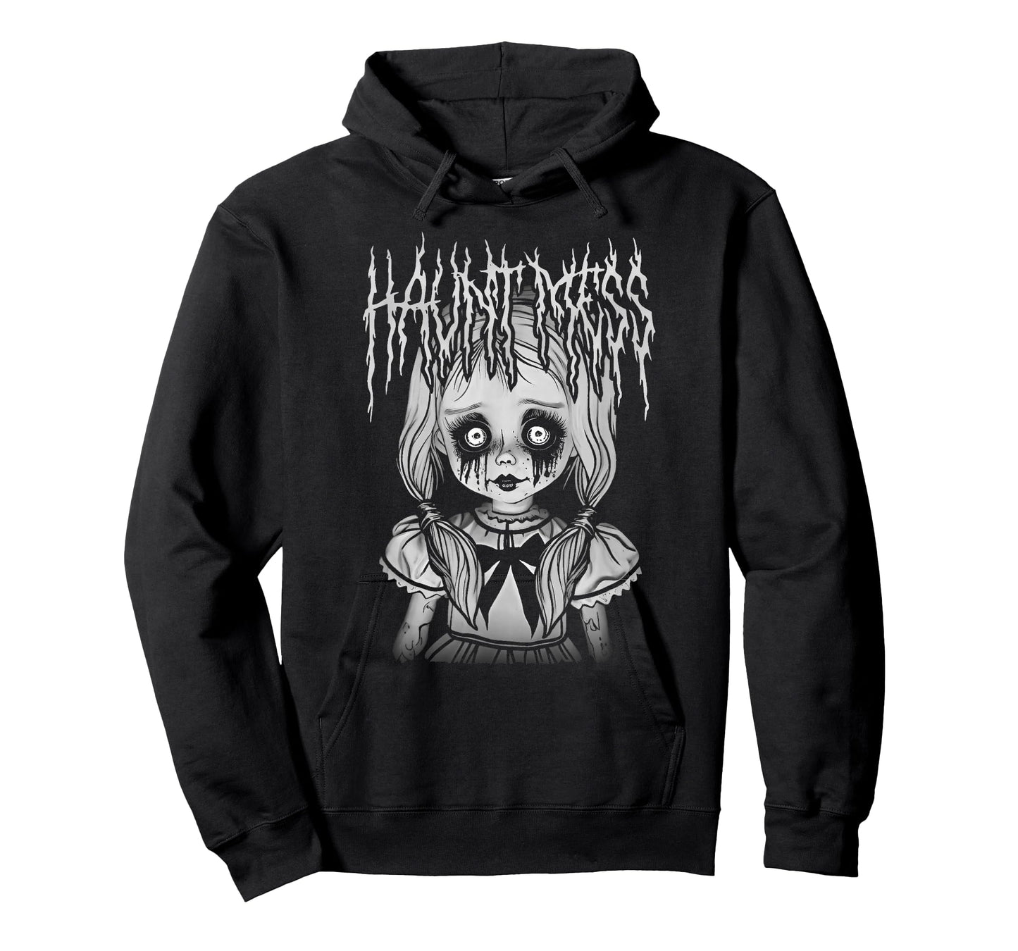 Haunt Mess Creepy Haunted Doll Illustration T-Shirt