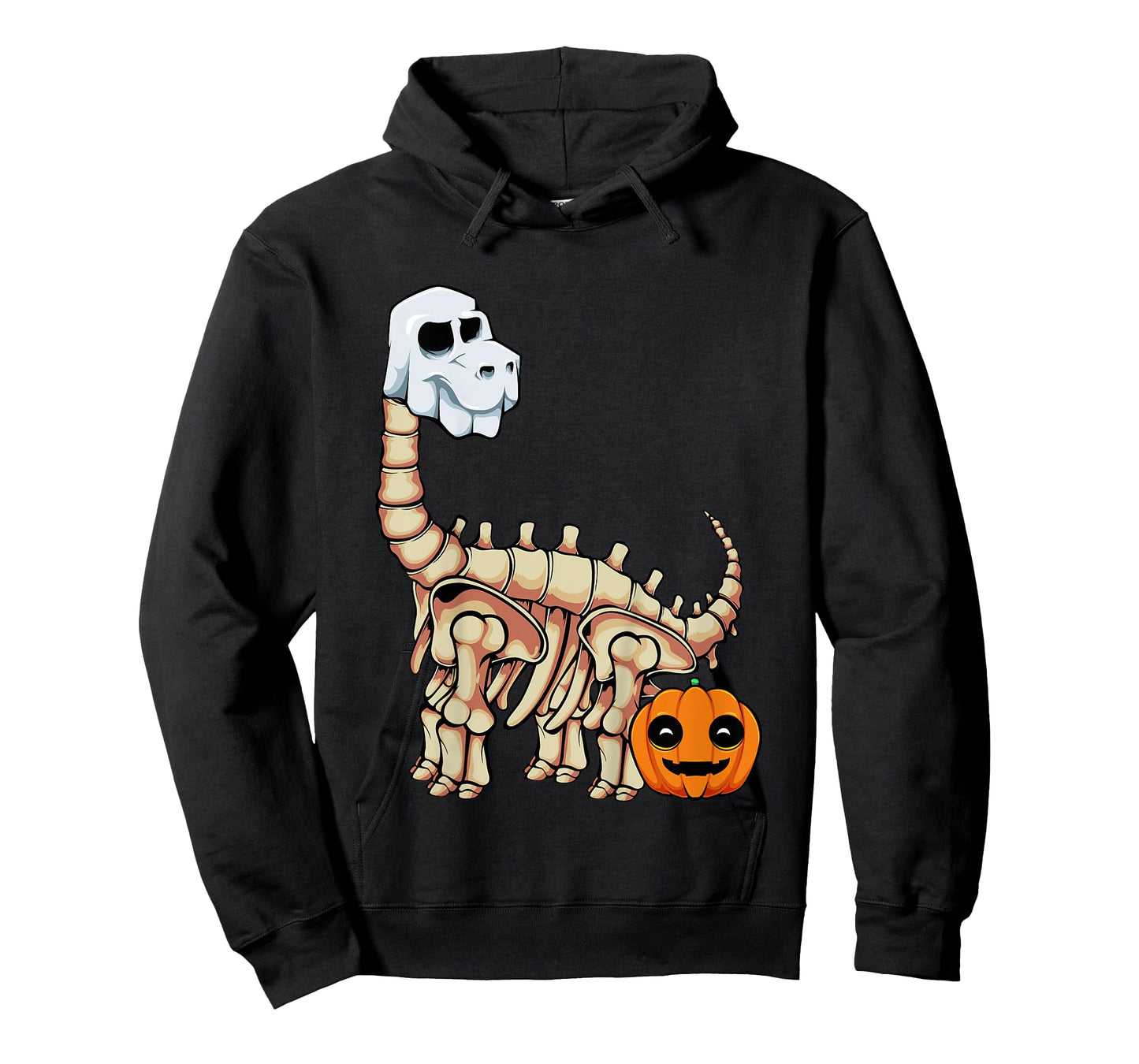 Kids Dinosaur Skeleton Ghost Lazy Halloween Costume Brontosaurus T-Shirt