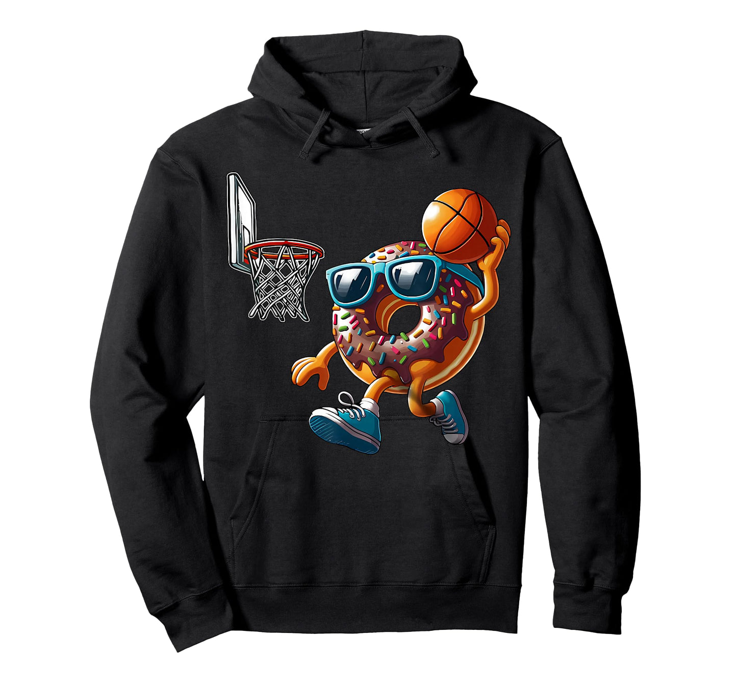 Dunking Donut Hole Food Champ Basketball Game Sport Player T-Shirt