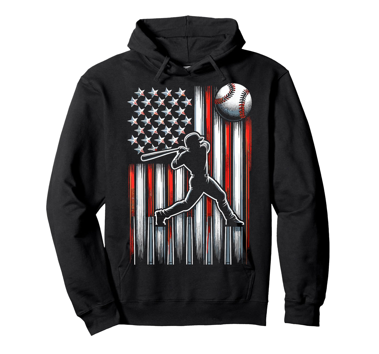 American Flag Patriotic Baseball T-Shirt