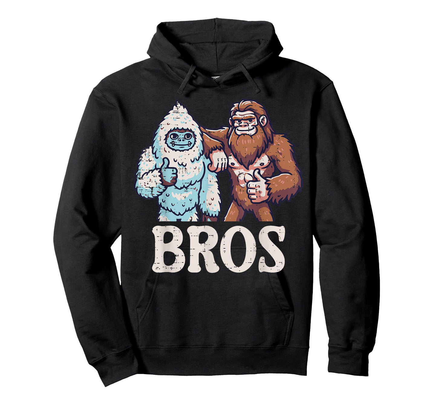 Bigfoot Sasquatch Yeti Bros Funny Brothers Men Women Kids T-Shirt
