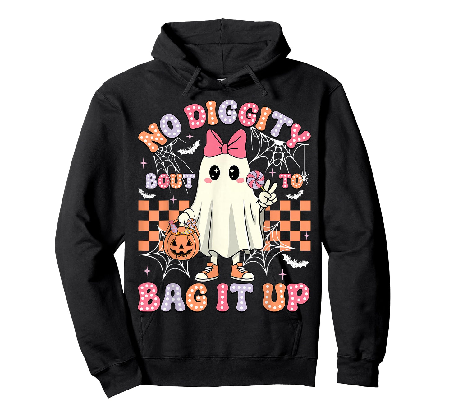 Halloween Ghost No Diggity Bout To Bag It Up Toddler Girl T-Shirt