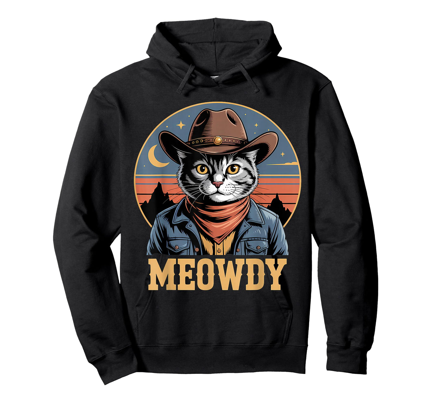 Meowdy Cat Country Western Vintage Funny Cowboy Cat T-Shirt