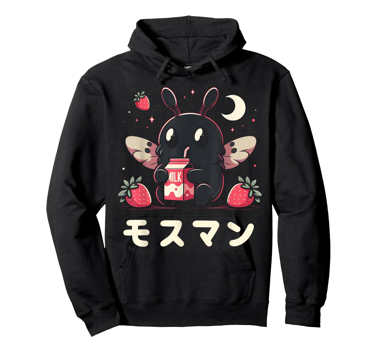 Kawaii Mothman Drinking Strawberry Milkshake T-Shirt