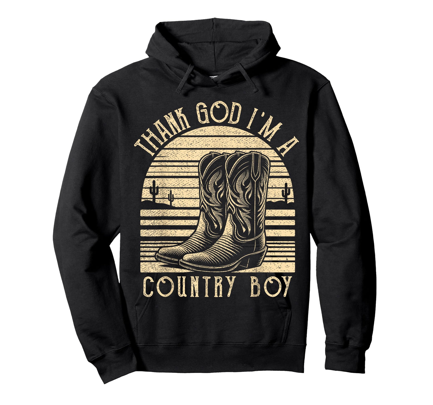 Thank God I'm A Country Music Boy Cowboy Western Retro T-Shirt