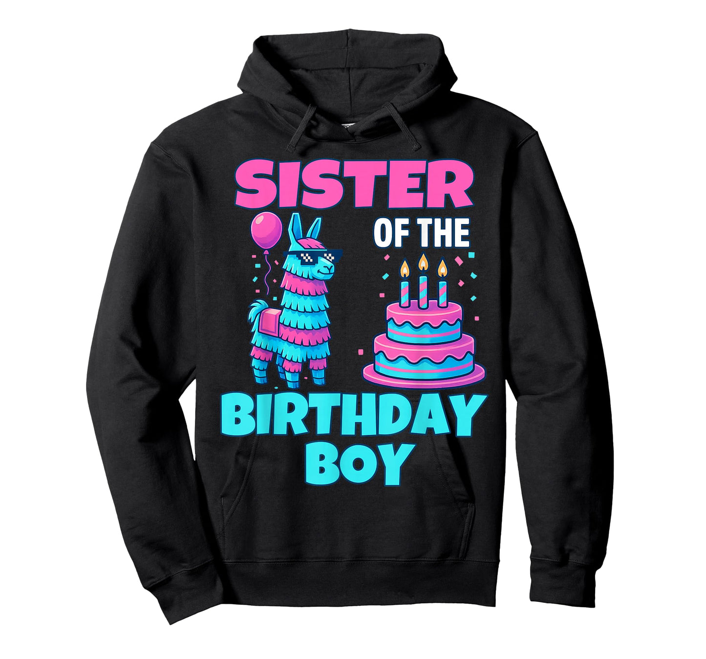 Sister Birthday Boy Llama Pinata Party family mathing women T-Shirt