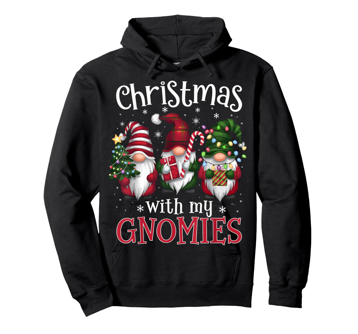 Gnome Family Christmas Matching Men Women Kids Black Christmas Gnomes T-Shirt